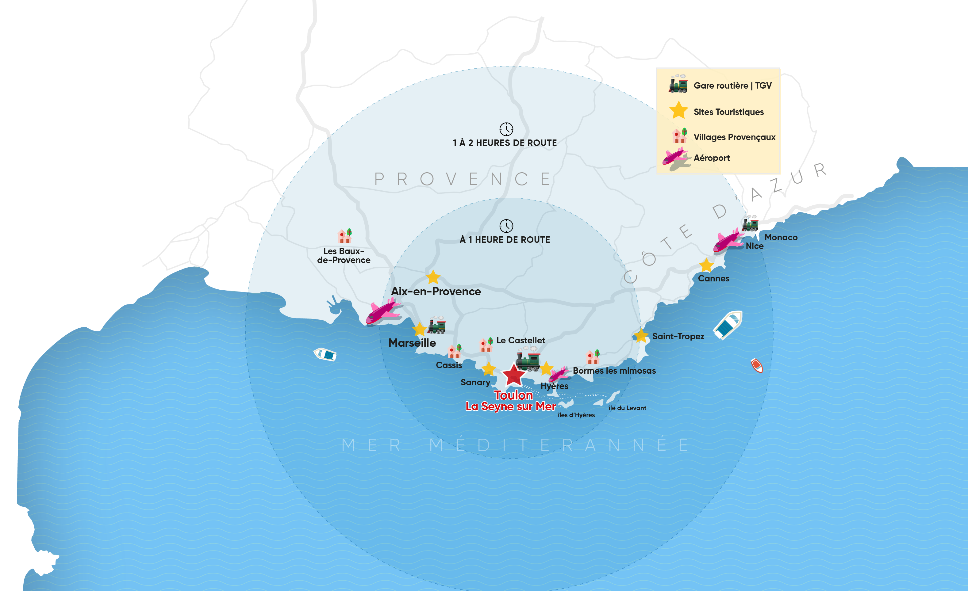 carte de la rade de Toulon